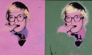 portrait of David Hockney by Andy Warhol