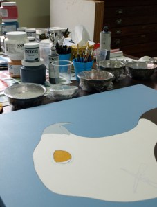 A painting in progress