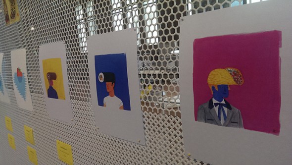 Prints by Pearl Law on display in the Supergraph Salon