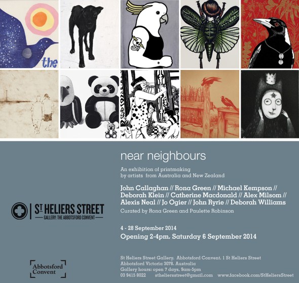 Near Neighbours exhibition invitation