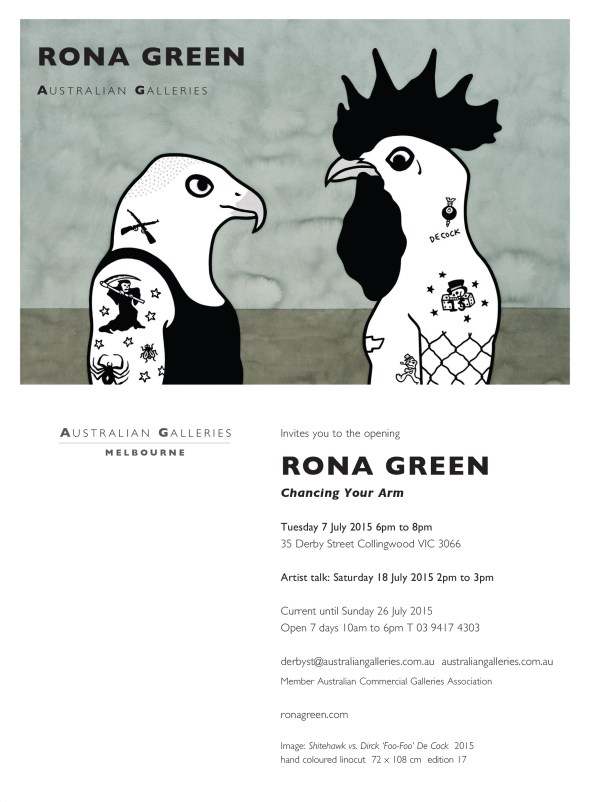 Rona Green_Chancing Your Arm_exhibition invitation
